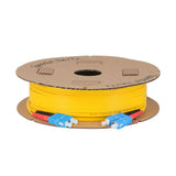 Ultra Low Loss 0.1dB SC/UPC to SC/UPC Single-mode Duplex Fiber Patch Cable | Corning SMF-28 Ultra Fiber | Red and Black Boots | OS1/OS2 Compatible | OFNR Jacket