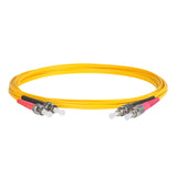 0.2dB FC/APC to ST/UPC Single-mode Duplex Fiber Patch Cable | Corning SMF-28 Ultra Fiber | Red and Black Boots | OS1/OS2 Compatible | OFNR Jacket