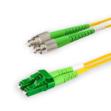 0.2dB LC/APC to FC/APC Single-mode Duplex Fiber Patch Cable | Corning SMF-28 Ultra Fiber | OS1/OS2 Compatible | OFNP Jacket
