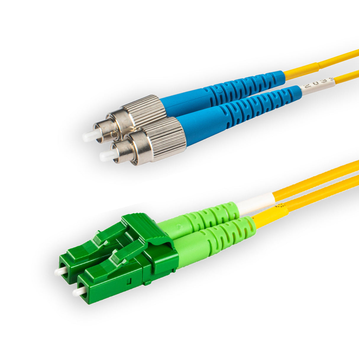 0.2dB LC/APC to FC/UPC Single-mode Duplex Fiber Patch Cable | Corning SMF-28 Ultra Fiber | OS1/OS2 Compatible | OFNP Jacket