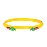 Ultra Low Loss 0.1dB LC/APC to LC/APC Single-mode Duplex Fiber Patch Cable | Corning SMF-28 Ultra Fiber | Red and Black Boots | OS1/OS2 Compatible | OFNR Jacket