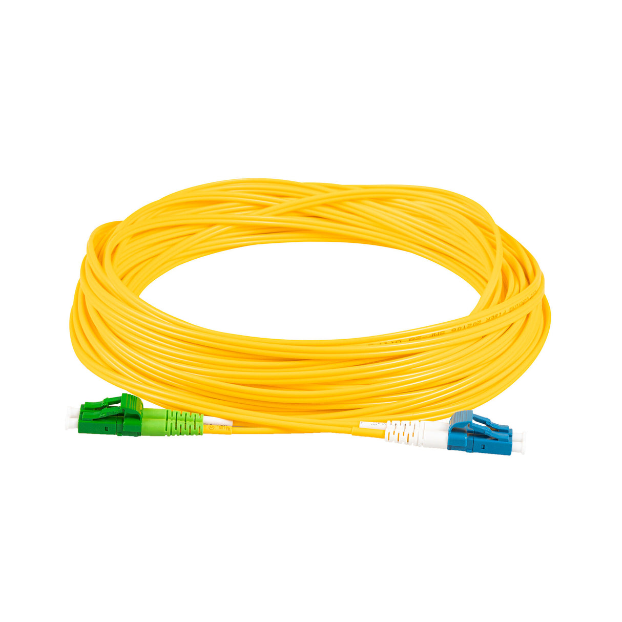 TAA Compliant Fiber Patch Cable | 0.2dB LC/APC to LC/UPC Single-mode Duplex  | Corning SMF-28 Ultra Fiber | OS1/OS2 Compatible | OFNR Jacket