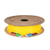 Ultra Low Loss 0.1dB LC/APC to LC/UPC Single-mode Duplex Fiber Patch Cable | Corning SMF-28 Ultra Fiber | Red and Black Boots | OS1/OS2 Compatible | OFNR Jacket