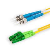 0.2dB LC/APC to ST/UPC Single-mode Duplex Fiber Patch Cable | Corning SMF-28 Ultra Fiber | OS1/OS2 Compatible | OFNP Jacket