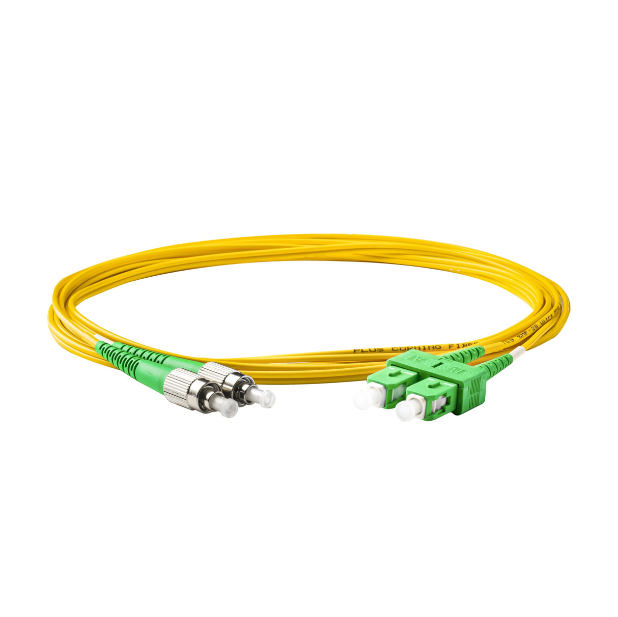 0.2dB SC/APC to FC/APC Single-mode Duplex Fiber Patch Cable | Corning SMF-28 Ultra Fiber | OS1/OS2 Compatible | LSZH Jacket