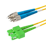 0.2dB SC/APC to FC/UPC Single-mode Duplex Fiber Patch Cable | Corning SMF-28 Ultra Fiber | OS1/OS2 Compatible | OFNP Jacket