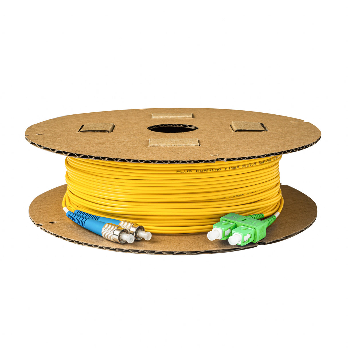 0.2dB SC/APC to FC/UPC Single-mode Duplex Fiber Patch Cable | Corning SMF-28 Ultra Fiber | OS1/OS2 Compatible | OFNP Jacket