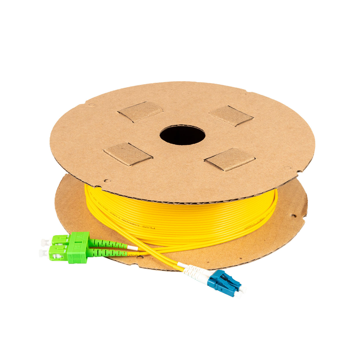 TAA Compliant Fiber Patch Cable | 0.2dB SC/APC to LC/UPC Single-mode Duplex  | Corning SMF-28 Ultra Fiber | OS1/OS2 Compatible | OFNR Jacket