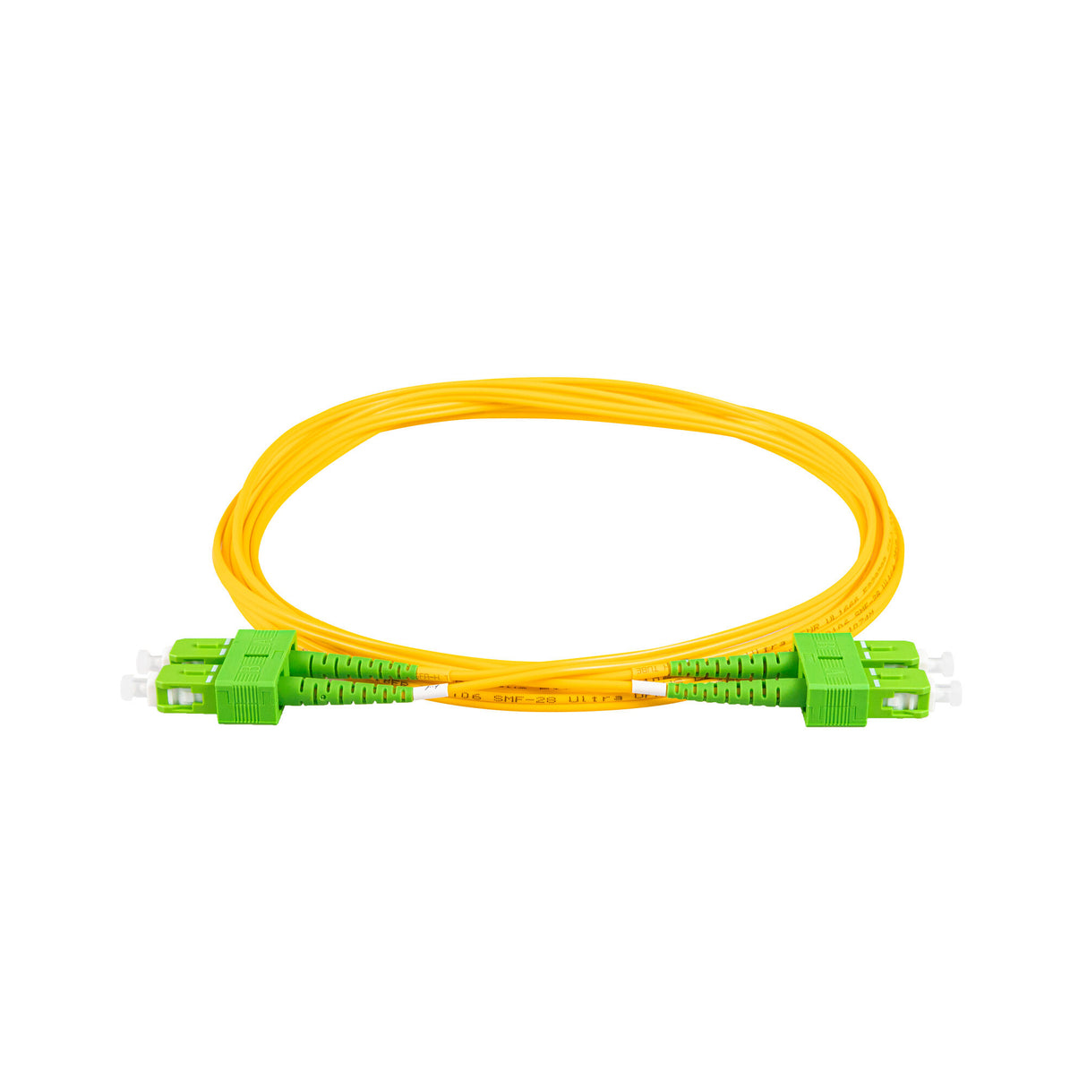TAA Compliant Fiber Patch Cable | 0.2dB SC/APC to SC/APC Single-mode Duplex  | Corning SMF-28 Ultra Fiber | OS1/OS2 Compatible | OFNR Jacket