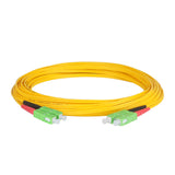 Ultra Low Loss 0.1dB SC/APC to SC/APC Single-mode Duplex Fiber Patch Cable | Corning SMF-28 Ultra Fiber | Red and Black Boots | OS1/OS2 Compatible | OFNR Jacket