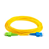 TAA Compliant Fiber Patch Cable | 0.2dB SC/APC to SC/UPC Single-mode Duplex  | Corning SMF-28 Ultra Fiber | OS1/OS2 Compatible | OFNR Jacket