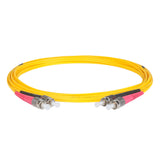 Ultra Low Loss 0.1dB FC/APC to FC/APC Single-mode Duplex Fiber Patch Cable | Corning SMF-28 Ultra Fiber | Red and Black Boots | OS1/OS2 Compatible | OFNR Jacket