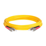 Ultra Low Loss 0.1dB FC/APC to FC/APC Single-mode Duplex Fiber Patch Cable | Corning SMF-28 Ultra Fiber | Red and Black Boots | OS1/OS2 Compatible | OFNR Jacket