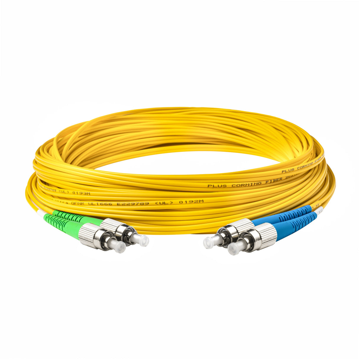 0.2dB FC/APC to FC/UPC Single-mode Duplex Fiber Patch Cable | Corning SMF-28 Ultra Fiber | OS1/OS2 Compatible | LSZH Jacket