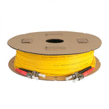 Ultra Low Loss 0.1dB ST/UPC to ST/UPC Single-mode Duplex Fiber Patch Cable | Corning SMF-28 Ultra Fiber | Red and Black Boots | OS1/OS2 Compatible | OFNR Jacket