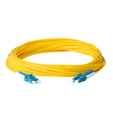 Ultra Low Loss 0.1dB LC/UPC to LC/UPC Single-mode Duplex Fiber Patch Cable | Corning SMF-28 Ultra Fiber | Blue and White Boots | OS1/OS2 Compatible | OFNR Jacket