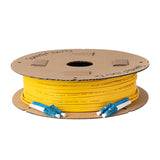 Ultra Low Loss 0.1dB LC/UPC to LC/UPC Single-mode Duplex Fiber Patch Cable | Corning SMF-28 Ultra Fiber | Blue and White Boots | OS1/OS2 Compatible | OFNR Jacket