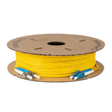 Ultra Low Loss 0.1dB LC/UPC to ST/UPC Single-mode Duplex Fiber Patch Cable | Corning SMF-28 Ultra Fiber | Blue and White Boots | OS1/OS2 Compatible | OFNR Jacket