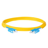 Ultra Low Loss 0.1dB SC/UPC to SC/UPC Single-mode Duplex Fiber Patch Cable | Corning SMF-28 Ultra Fiber | Blue and White Boots | OS1/OS2 Compatible | OFNR Jacket