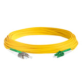 0.2dB LC/APC to FC/APC Single-mode Duplex Fiber Patch Cable | Corning SMF-28 Ultra Fiber | Green and White Boots | OS1/OS2 Compatible | OFNR Jacket