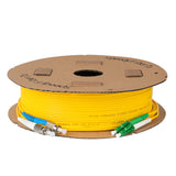 Ultra Low Loss 0.1dB LC/APC to FC/UPC Single-mode Duplex Fiber Patch Cable | Corning SMF-28 Ultra Fiber | Green, Blue and White Boots | OS1/OS2 Compatible | OFNR Jacket