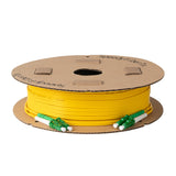 Ultra Low Loss 0.1dB LC/APC to LC/APC Single-mode Duplex Fiber Patch Cable | Corning SMF-28 Ultra Fiber | Green and White Boots | OS1/OS2 Compatible | OFNR Jacket