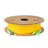 Ultra Low Loss 0.1dB SC/APC to ST/UPC Single-mode Duplex Fiber Patch Cable | Corning SMF-28 Ultra Fiber | Green, Blue and White Boots | OS1/OS2 Compatible | OFNR Jacket