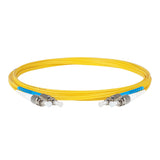 Ultra Low Loss 0.1dB FC/UPC to FC/UPC Single-mode Duplex Fiber Patch Cable | Corning SMF-28 Ultra Fiber | Blue and White Boots | OS1/OS2 Compatible | OFNR Jacket