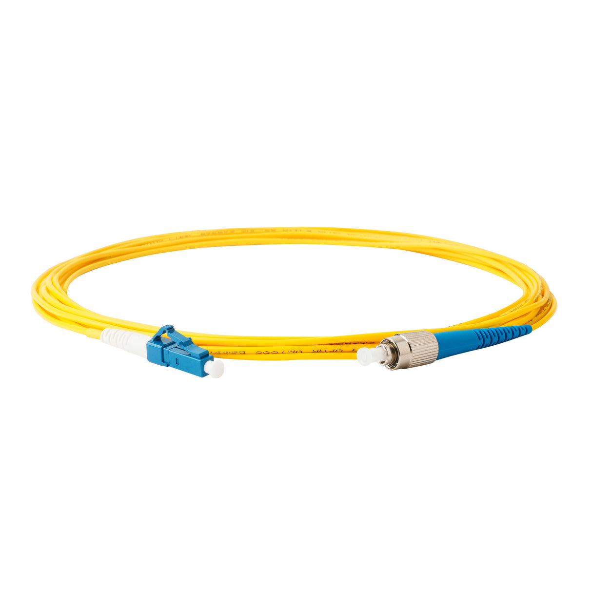 Ultra Low Loss 0.1dB LC/UPC to FC/UPC Single-mode Simplex Fiber Patch Cable | Corning SMF-28 Ultra Fiber | OS1/OS2 Compatible | OFNP Jacket