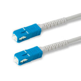 Low Loss 0.15dB SC / UPC to SC / UPC Single-mode Simplex Armored Fiber Patch Cable | Corning ClearCurve® LBL G657A2 Fiber | Ø3 mm White LSZH Jacket