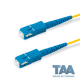 TAA合規 | 電信級 0.2dB 單模單工 SC/UPC to SC/UPC 光纖跳線 | 康寧纖芯 | OFNR 外被