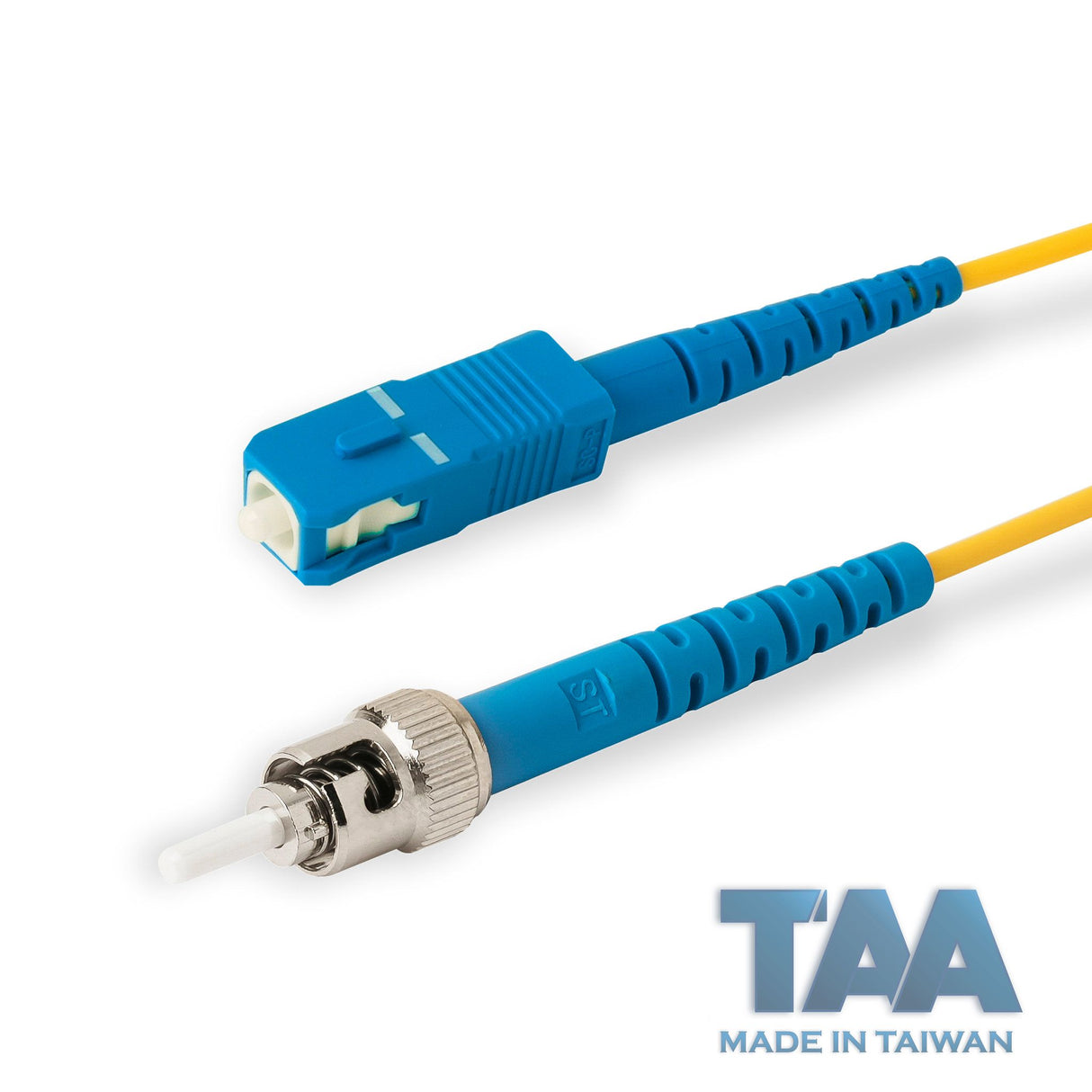 TAA合規 | 電信級 0.2dB 單模單工 SC/UPC to ST/UPC 光纖跳線 | 康寧纖芯 | OFNR 外被