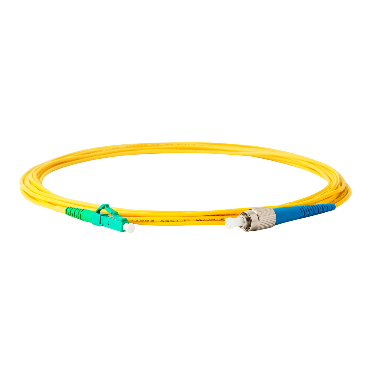 Low Loss 0.15dB LC/APC to FC/UPC Single-mode Simplex Fiber Patch Cable | Corning SMF-28 Ultra Fiber | OS1/OS2 Compatible | LSZH Jacket