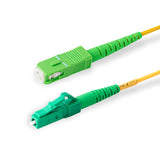 SpeedyFiberTX LC/APC to SC/APC Single-Mode Simplex  Fiber Patch Cable | Corning SMF-28 Ultra Fiber | OS1/OS2 Compatible