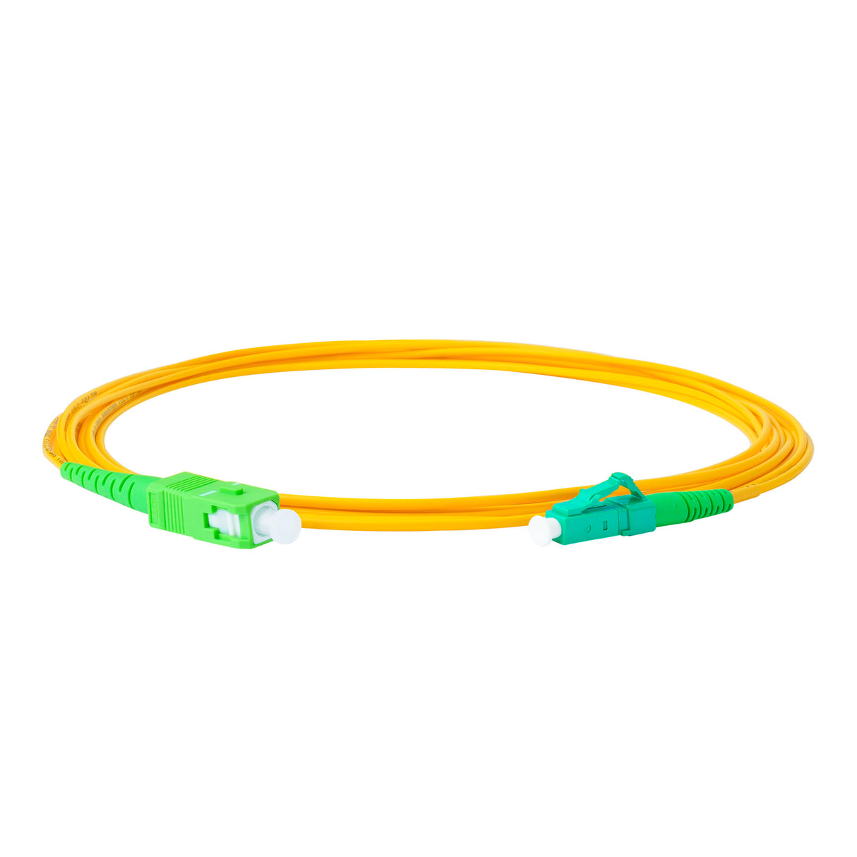 Ultra Low Loss 0.1dB LC/APC to SC/APC Single-mode Simplex Fiber Patch Cable | Corning SMF-28 Ultra Fiber | OS1/OS2 Compatible | LSZH Jacket