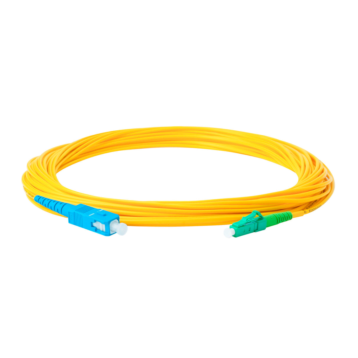 Low Loss 0.15dB LC/APC to SC/UPC Single-mode Simplex Fiber Patch Cable | Corning SMF-28 Ultra Fiber | OS1/OS2 Compatible | LSZH Jacket