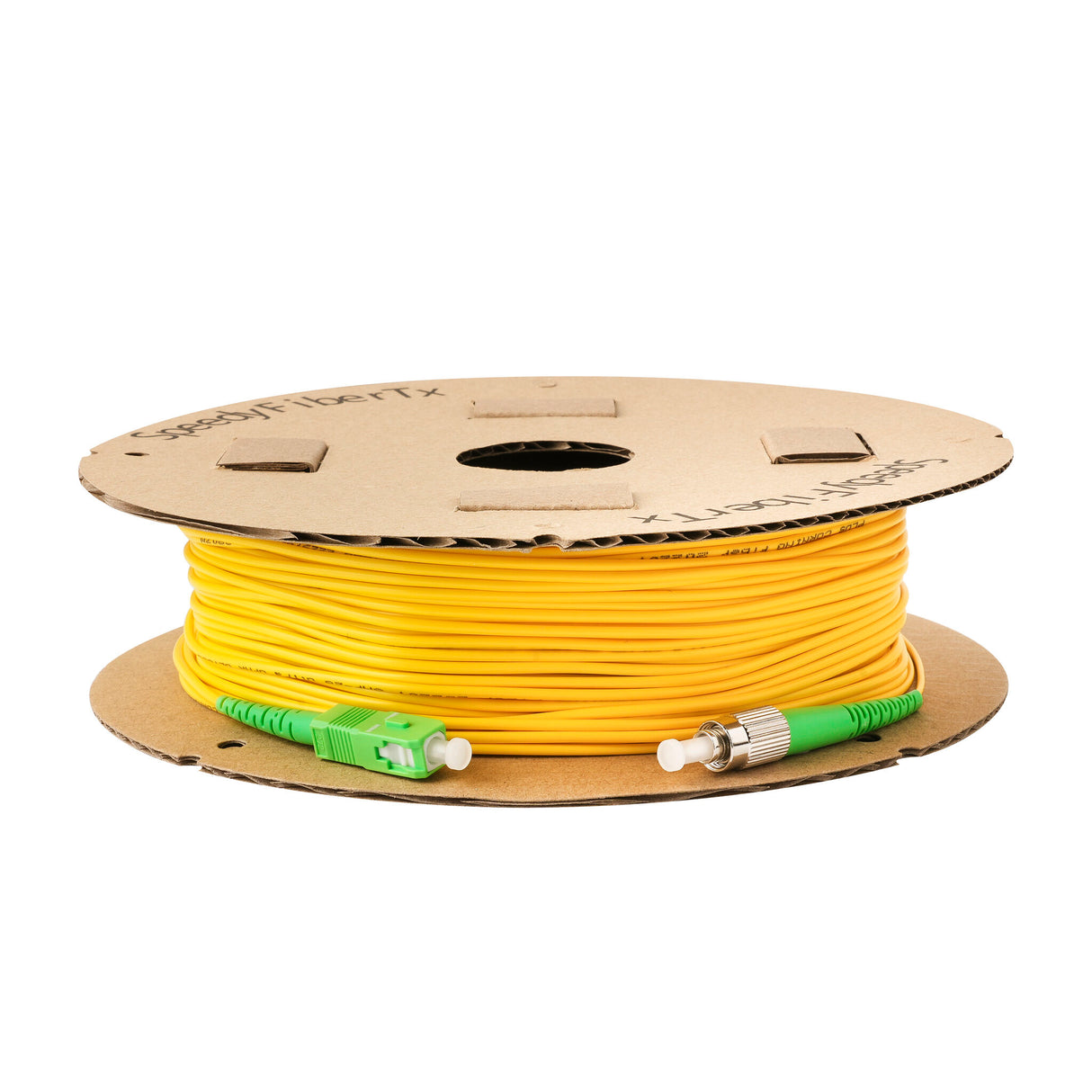 0.2dB SC/APC to FC/APC Single-mode Simplex Fiber Patch Cable | Corning SMF-28 Ultra Fiber | OS1/OS2 Compatible | OFNP Jacket