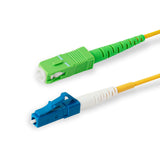 SpeedyFiberTX  SC/APC to LC/UPC Single-Mode Simplex  Fiber Patch Cable | Corning SMF-28 Ultra Fiber | OS1/OS2 Compatible