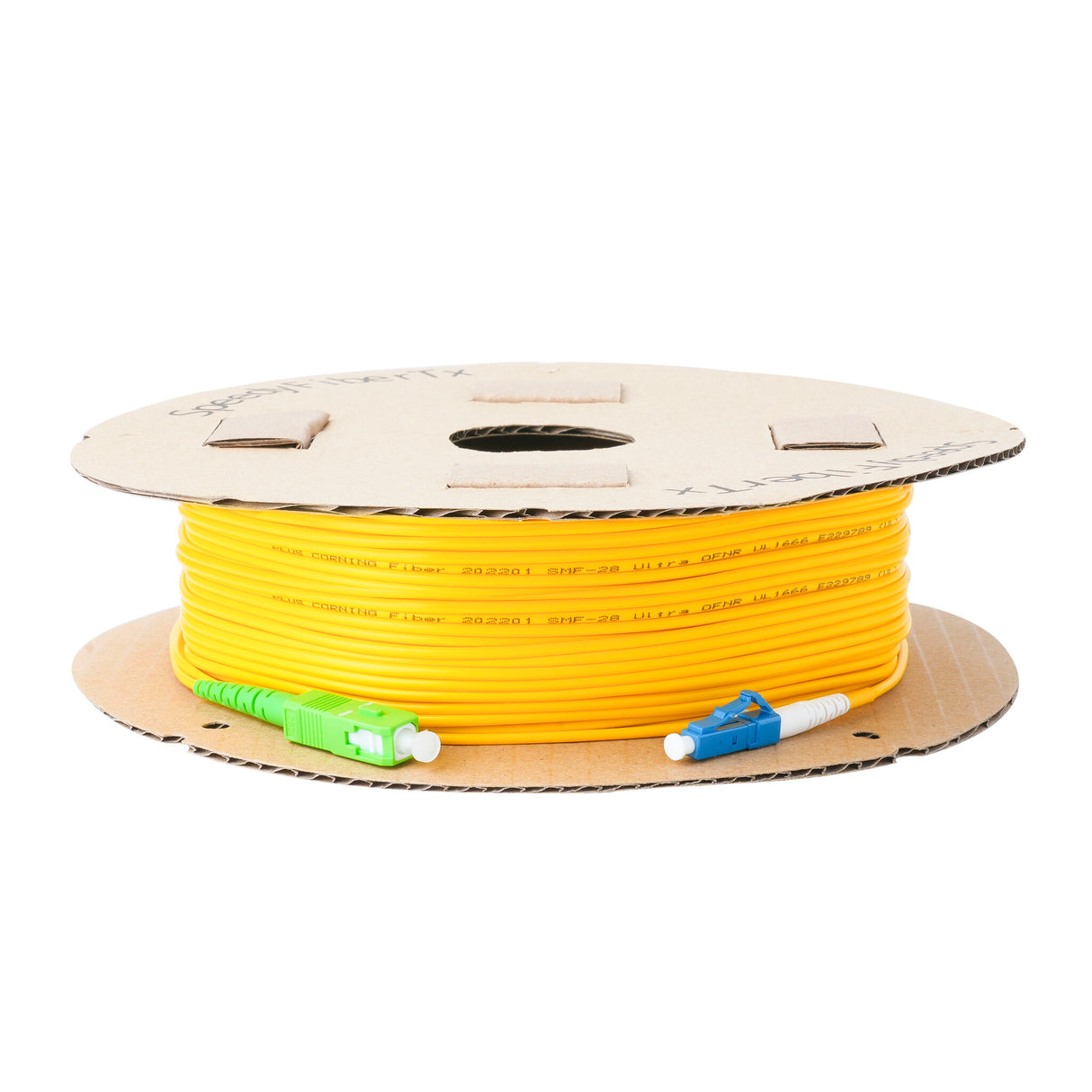 Low Loss 0.15dB SC/APC to LC/UPC Single-mode Simplex Fiber Patch Cable | Corning SMF-28 Ultra Fiber | OS1/OS2 Compatible | LSZH Jacket