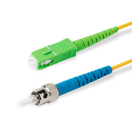 SpeedyFiberTX  SC/APC to ST/UPC Single-Mode Simplex  Fiber Patch Cable | Corning SMF-28 Ultra Fiber | OS1/OS2 Compatible