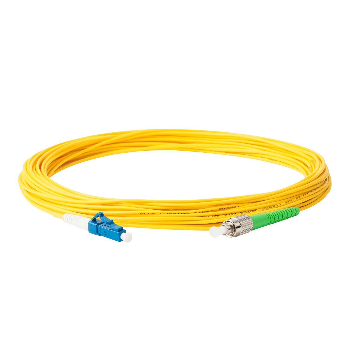 0.2dB FC/APC to LC/UPC Single-mode Simplex Fiber Patch Cable | Corning SMF-28 Ultra Fiber | OS1/OS2 Compatible | OFNP Jacket