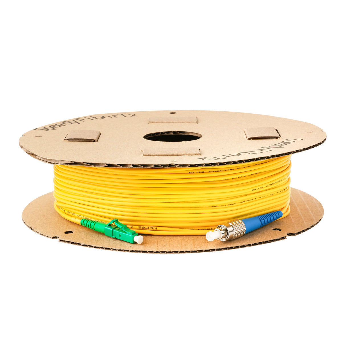 0.2dB Slim LC/APC to FC/UPC Single-mode Simplex Fiber Patch Cable | Corning SMF-28 Ultra Fiber | OS1/OS2 Compatible | OFNR Jacket