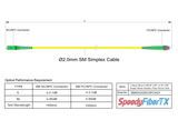 電信級低插損 0.1dB Slim 單模單工 SC/APC to FC/APC光纖跳線 | 康寧纖芯 | OFNR 外被