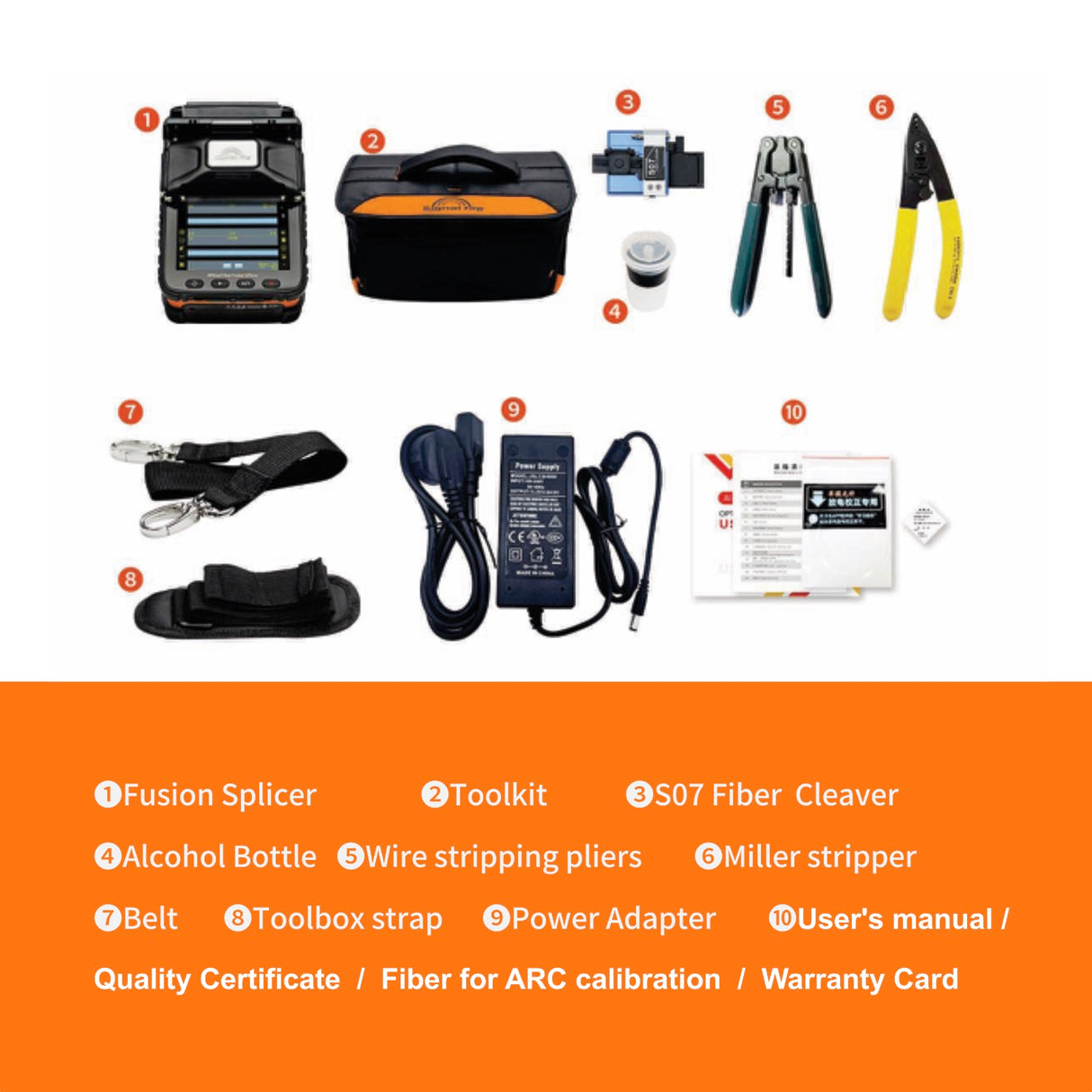 Signal Fire AI-5 PRO Fiber Fusion Splicer (6 Motors Core Alignment)