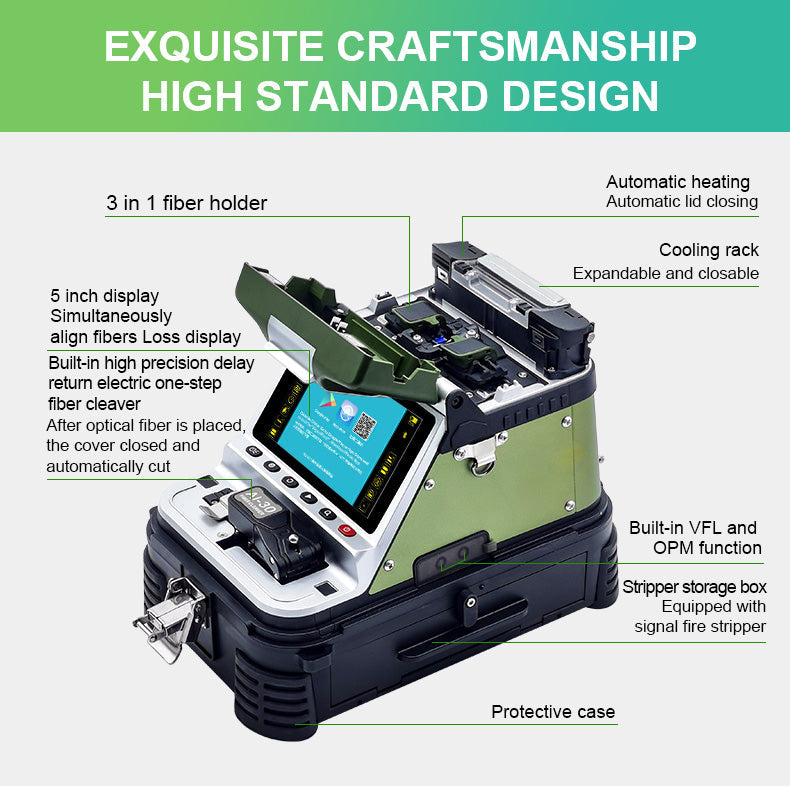 Signal Fire AI-30 Fiber Fusion Splicer (6 Motors Core Alignment)