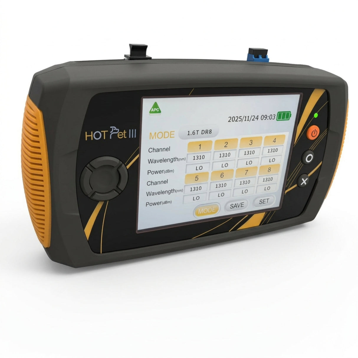 HOT Pet III Power Meter｜4CH/8CH MPO Testing for 400G/800G Transceivers