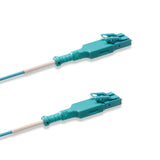 Easy-Pull Uniboot Ultra Low Loss 0.1dB OM4 LC/UPC to LC/UPC Fiber Patch Cable | Corning OM4 Fiber | Aqua Connector | OFNR Jacket | Speedy Model A Easy-Pull Uniboot