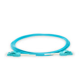 Uniboot Low Loss 0.15dB OM4 LC/UPC to LC/UPC Fiber Patch Cable | Polarity Switchable | Corning OM4 Fiber | Aqua Connector | OFNR Jacket | Speedy Model A Uniboot