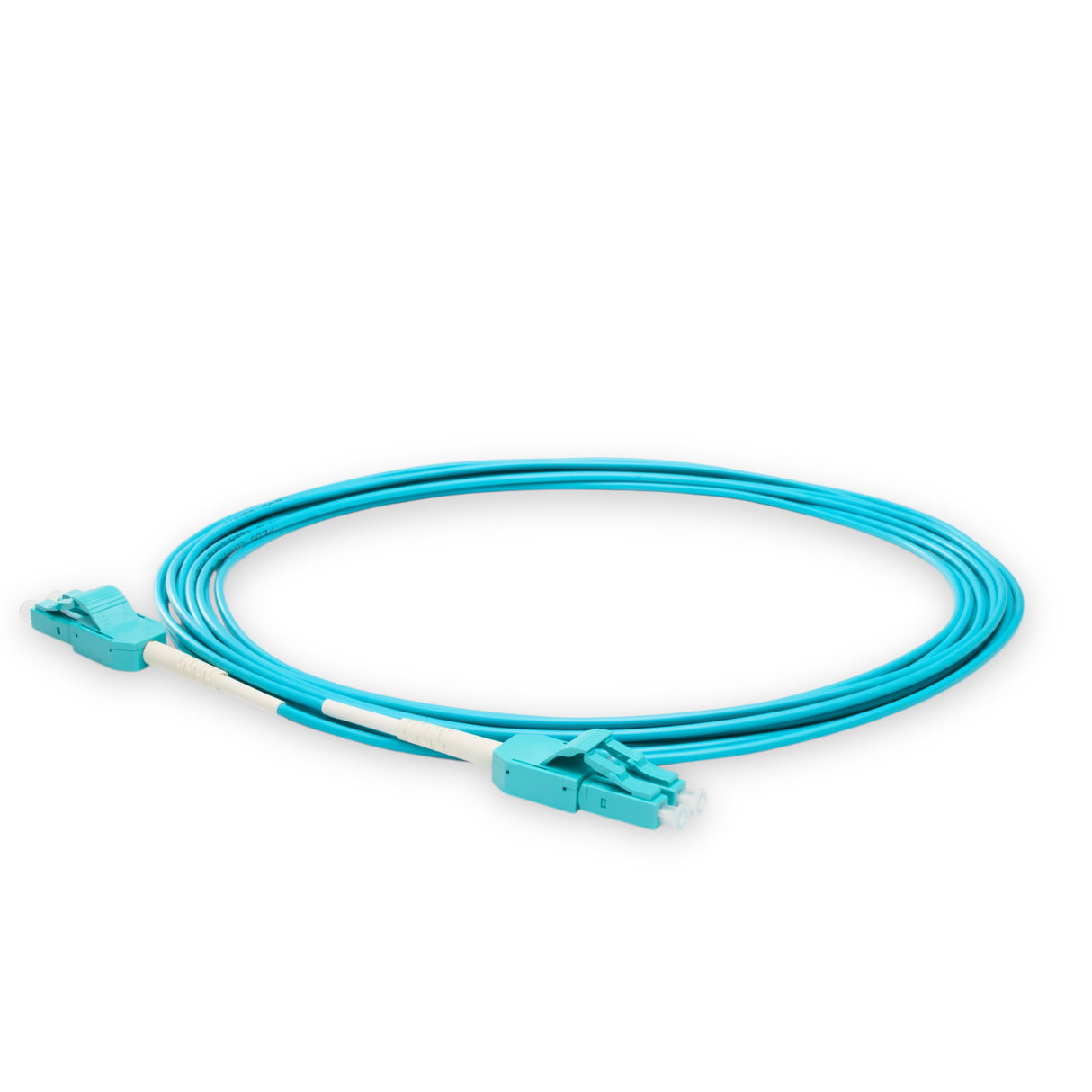 Uniboot Low Loss 0.15dB OM4 LC/UPC to LC/UPC Fiber Patch Cable | Polarity Switchable | Corning OM4 Fiber | Aqua Connector | OFNR Jacket | Speedy Model A Uniboot