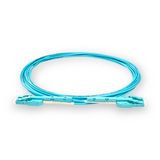 Push-Pull Tab Uniboot Ultra Low Loss 0.1dB OM4 LC/UPC to LC/UPC Fiber Patch Cable | Polarity Switchable | Corning OM4 Fiber | Aqua Connector | LSZH Jacket | Speedy Model A Push-Pull Tab Uniboot